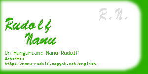 rudolf nanu business card